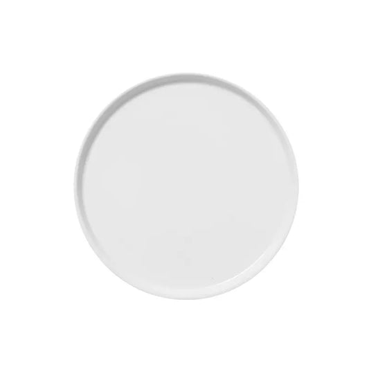 White Round Bone China Plate